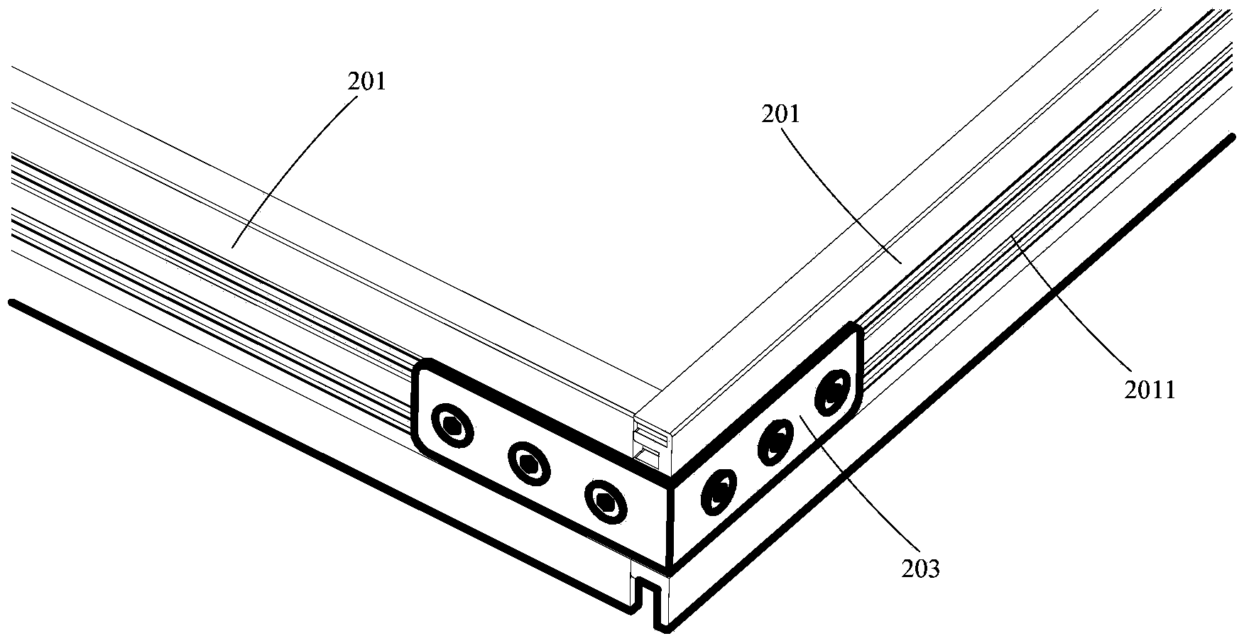 Display module structure and installing method thereof