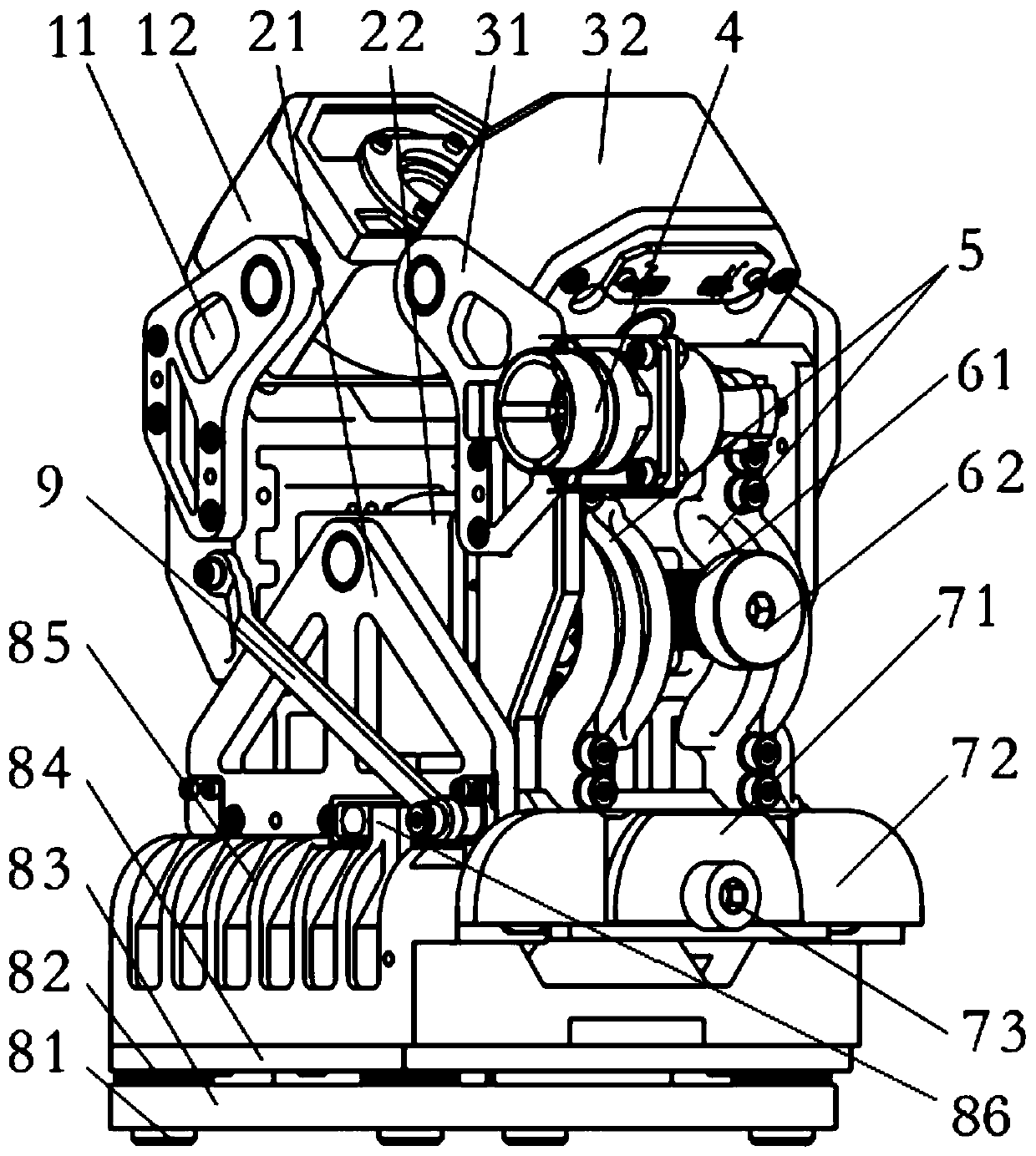 A Rolling Support Assembly Replaceable on Rail