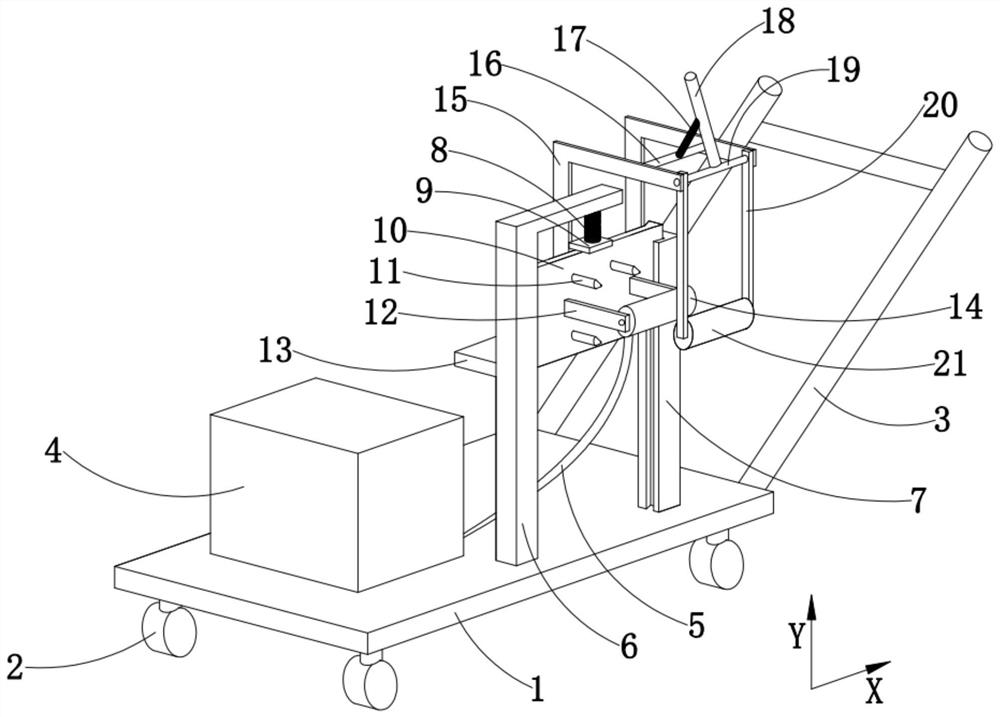 Road guardrail cleaning device