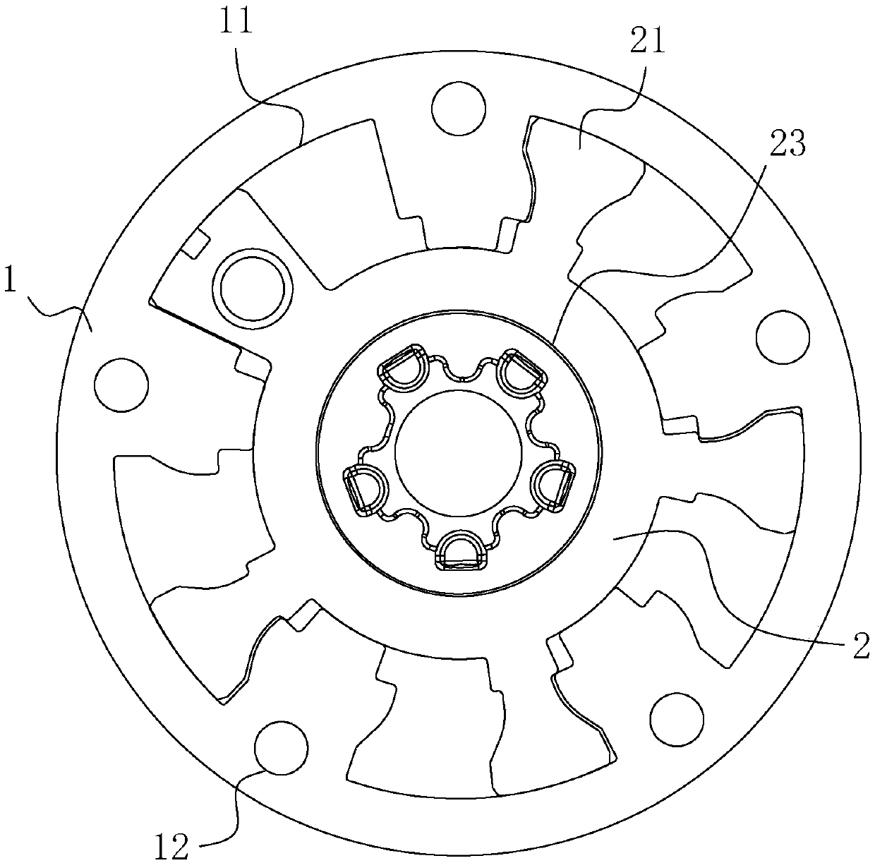 Phase adjuster concentricity air inflation adjusting clamp and device