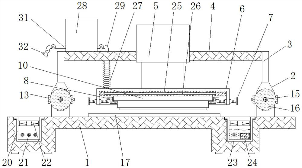 A pattern printing device for fabric bags that facilitates the replacement of templates
