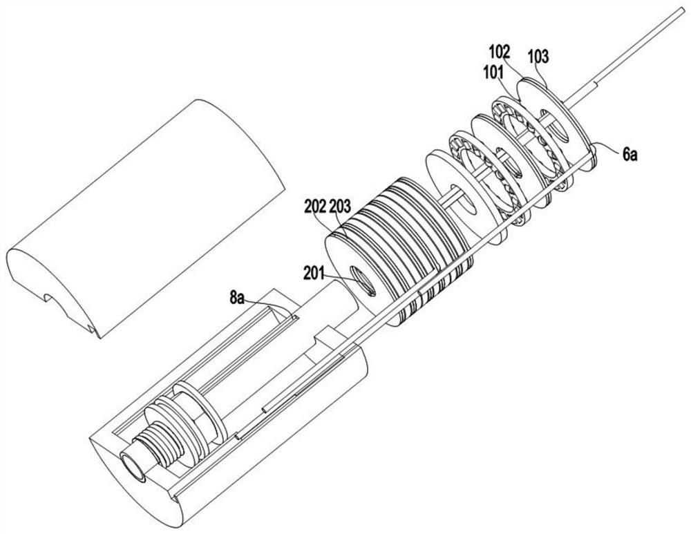 A flexible contact electrode axial surface contact slip ring