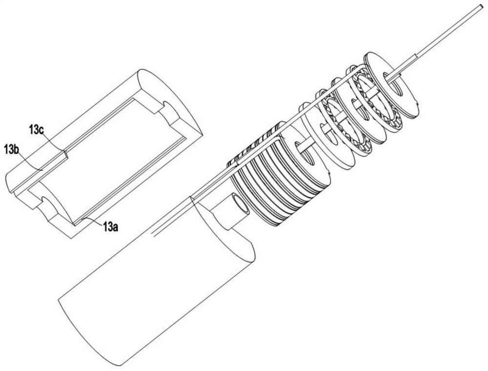 A flexible contact electrode axial surface contact slip ring