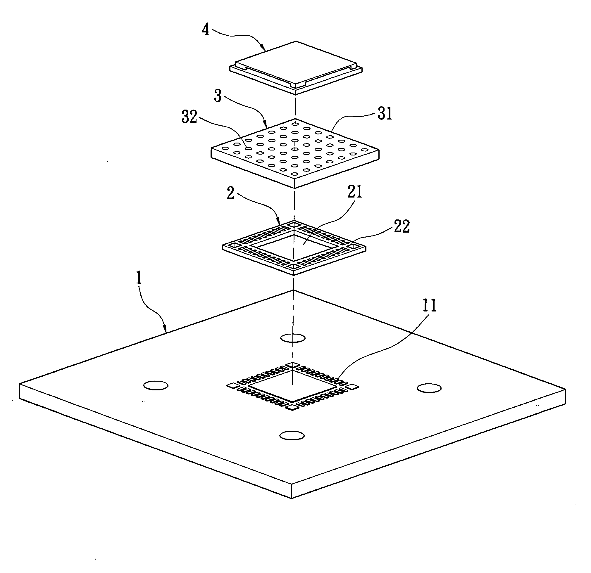 Test method and device for land grid array components