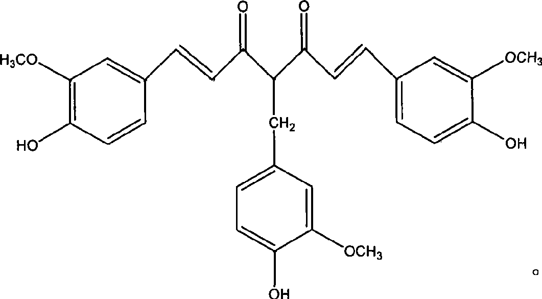 4-(4-hydroxy3-methoxybenzene methyl) curcumin and use thereof in preparing anti-tumor medicament