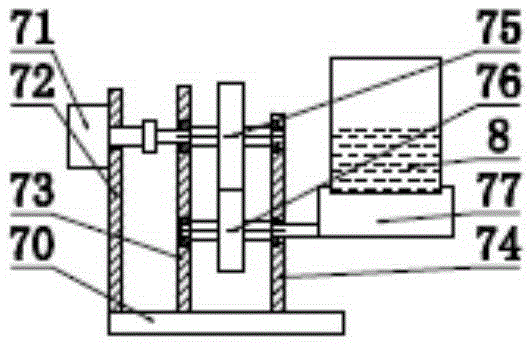 Beaker-translation gear-transmission equipment for automatic filtering cleaning of soft-coal burned substance