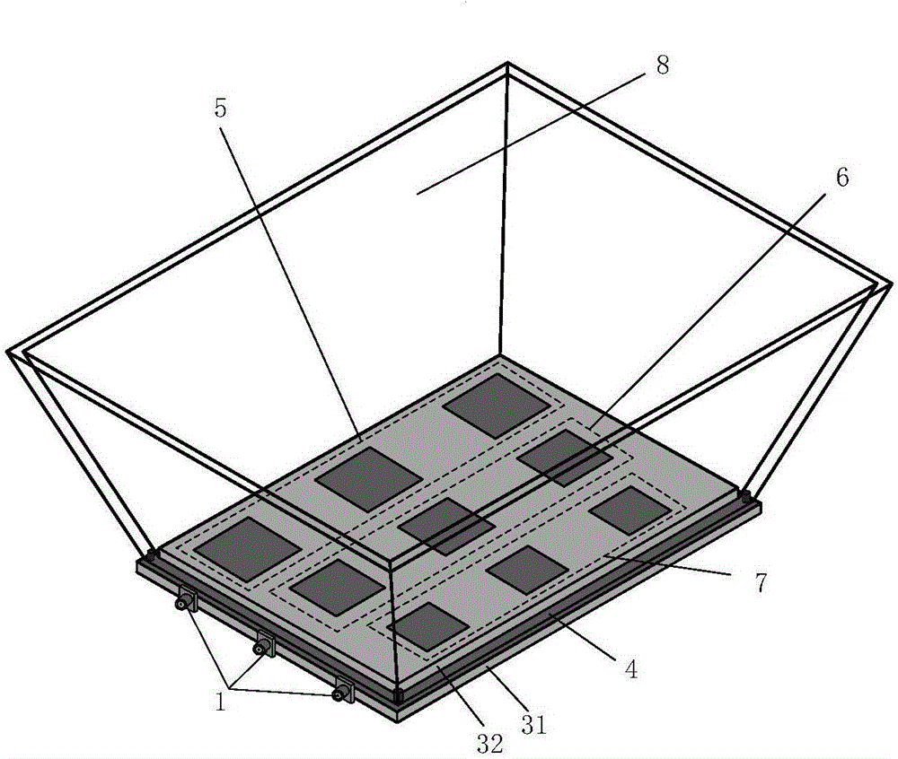 Small frequency scanning horn antenna based on microstrip array feed