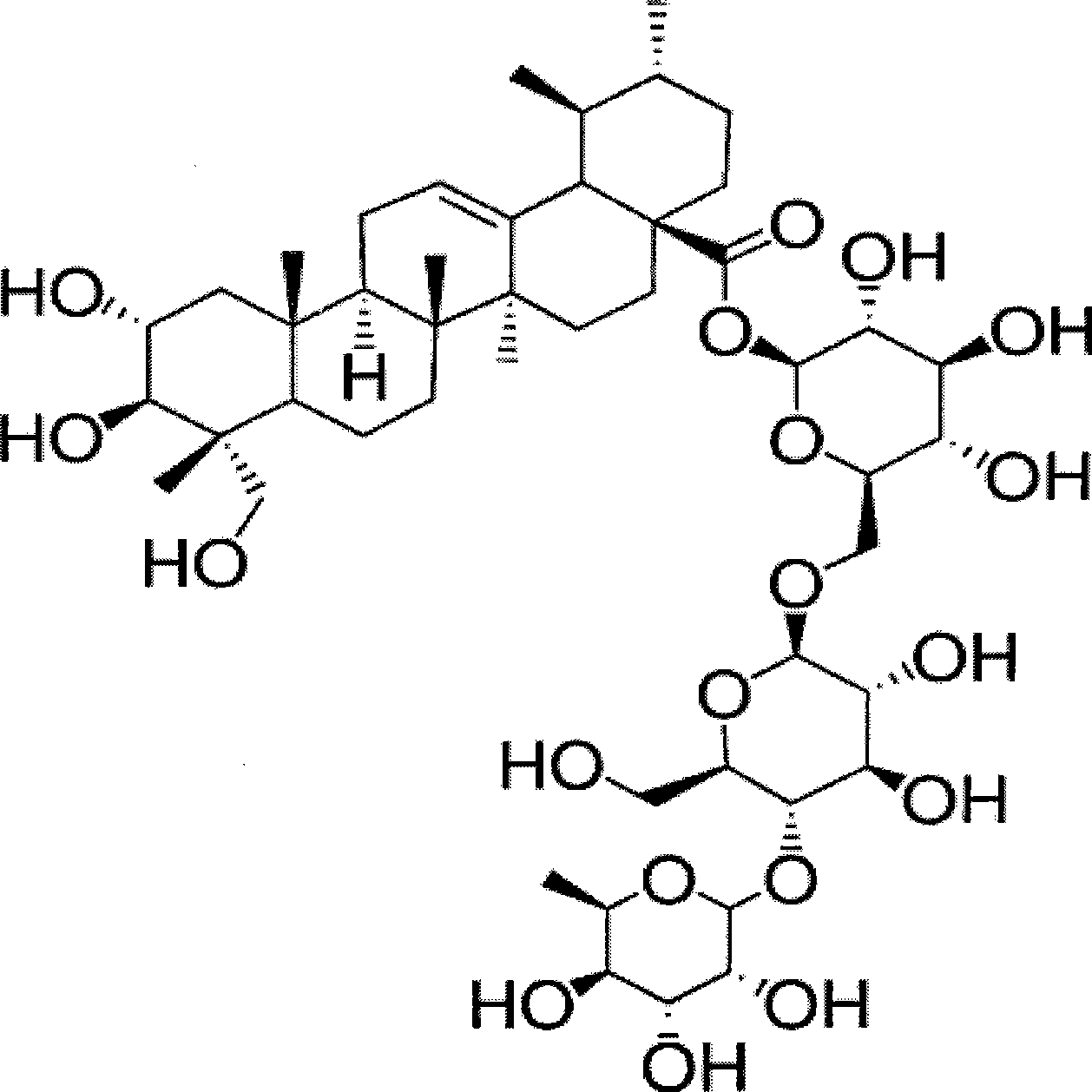 Method for producing asiatic acid with asiaticoside acid hydrolysis