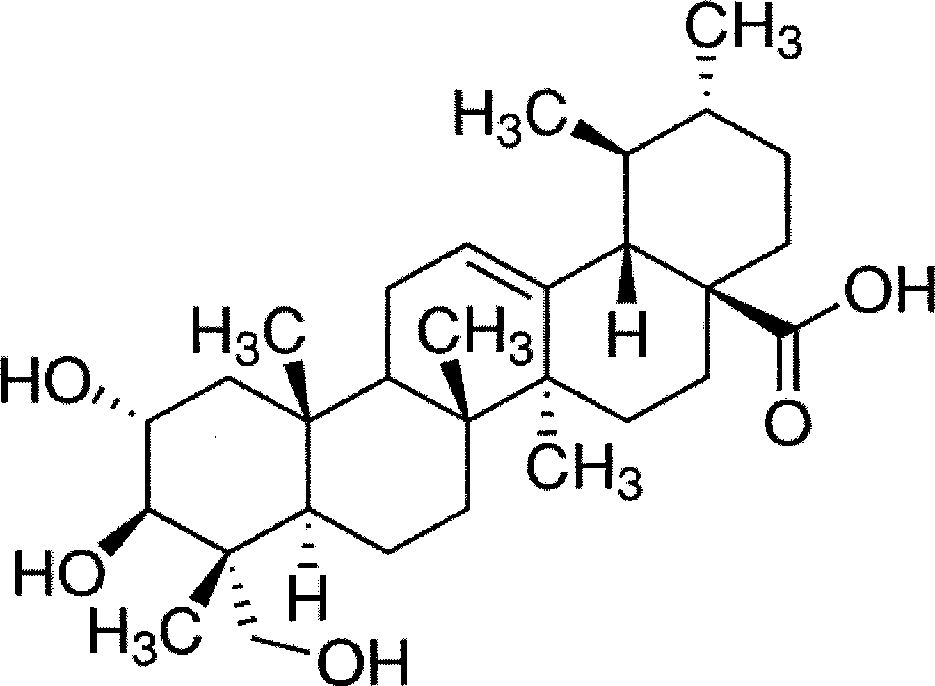 Method for producing asiatic acid with asiaticoside acid hydrolysis