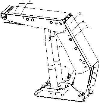 Integrated one-way operation self-locking movable side guard plate fixing device