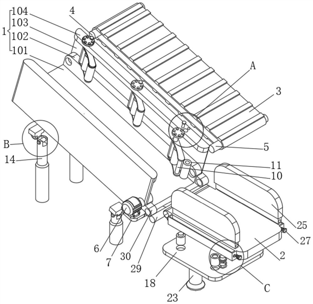 Unloading device for logistics production