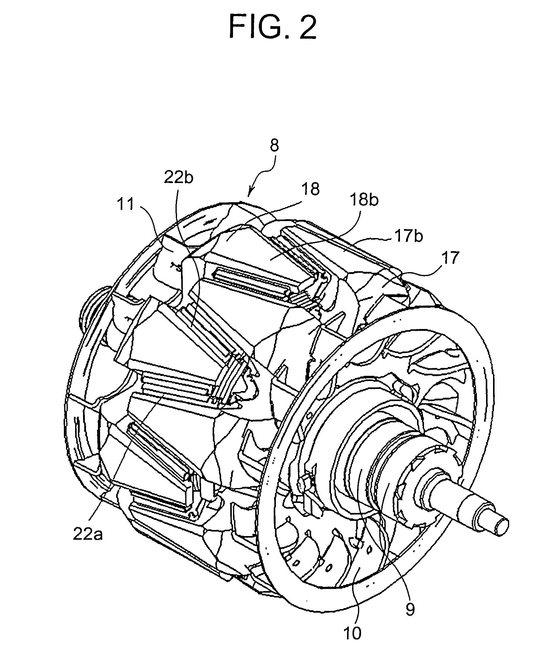 Rotating electrical machine for vehicle