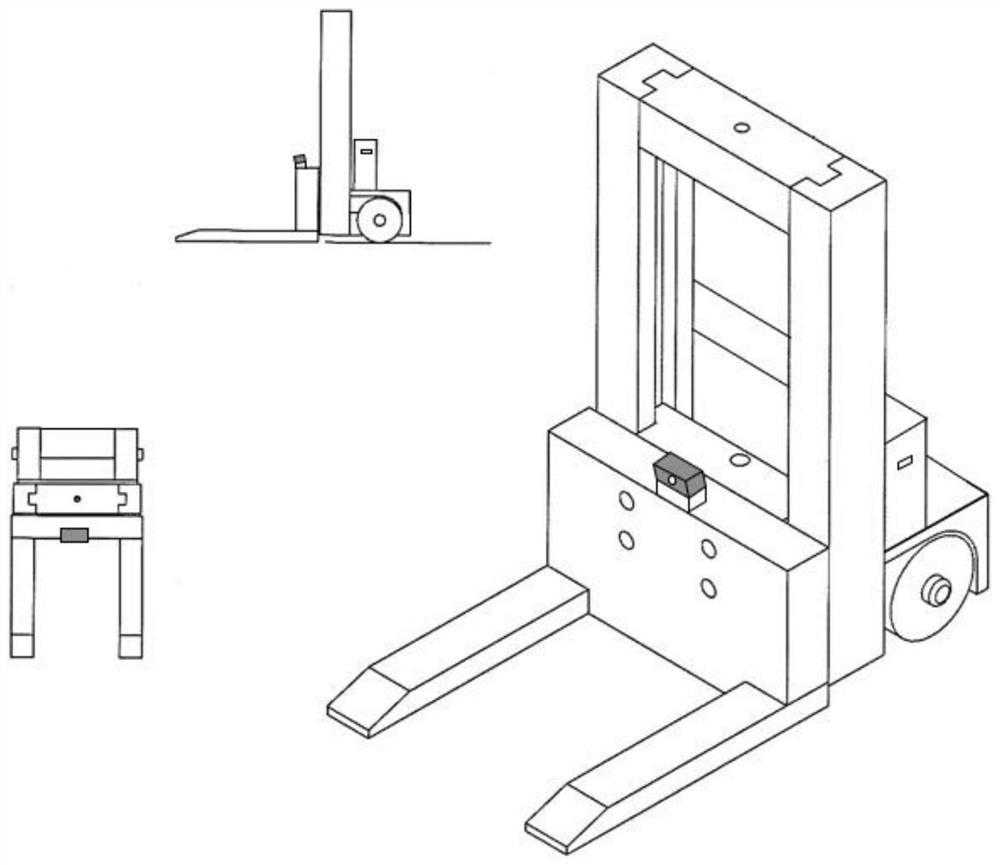 AGV forklift tray positioning and forking method based on 3D depth vision