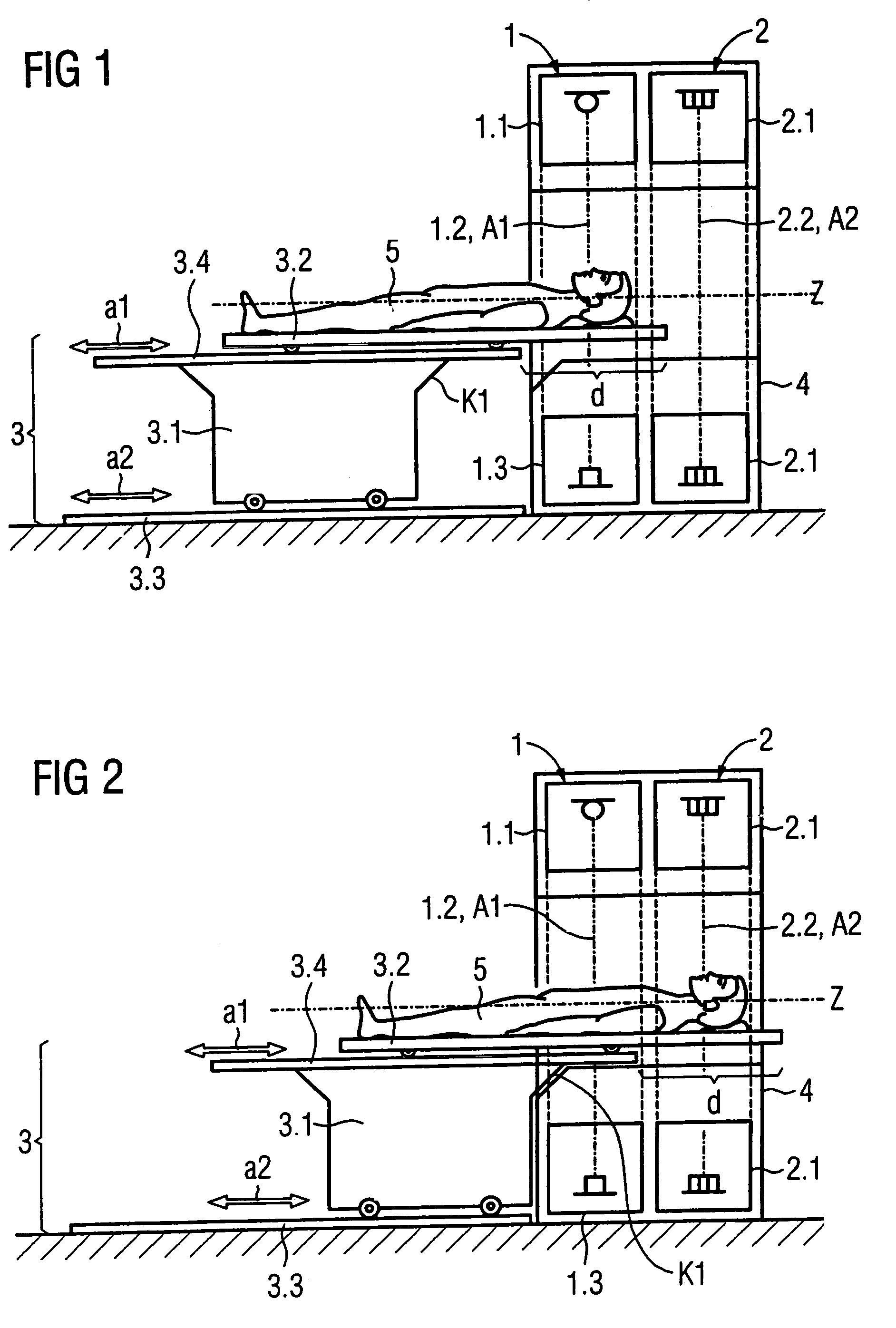 Dual modality tomography apparatus with a patient support device