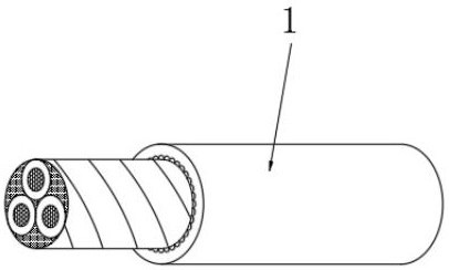 Internal gear type anti-twisting charging wire for new energy vehicle