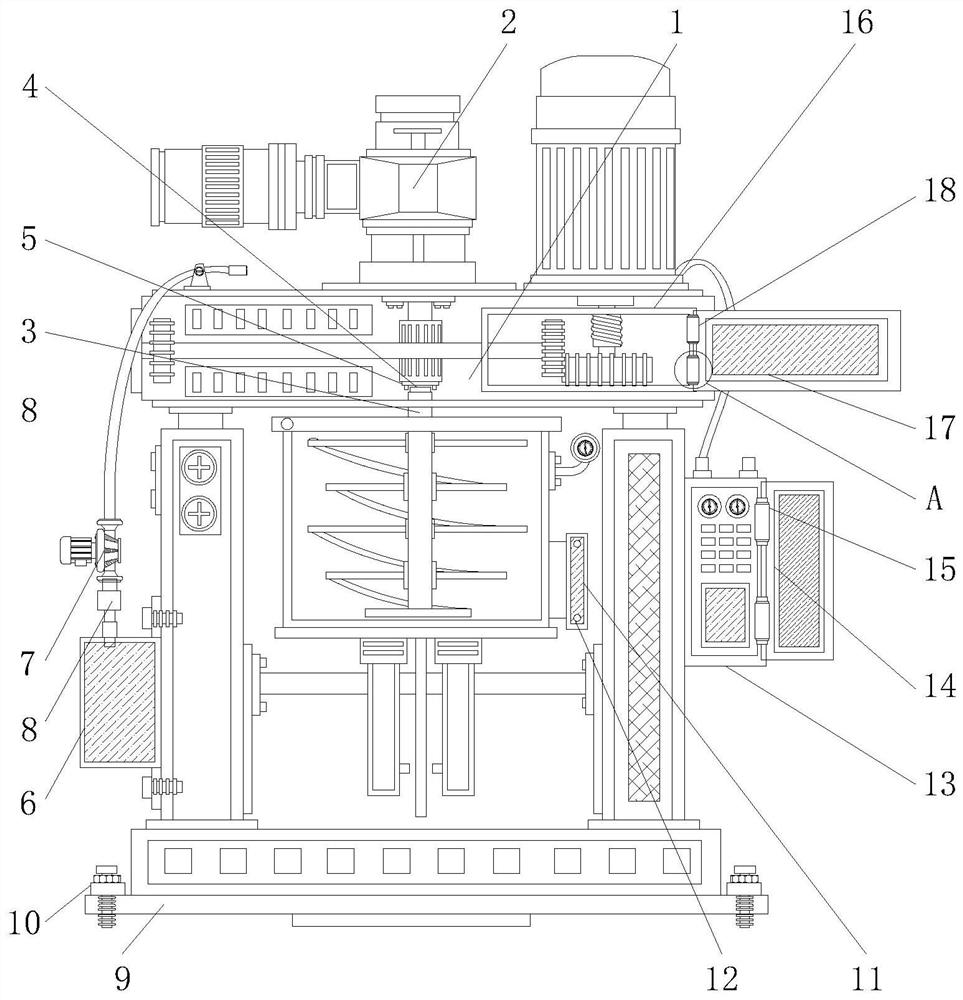 Textile raw material color proportioning device