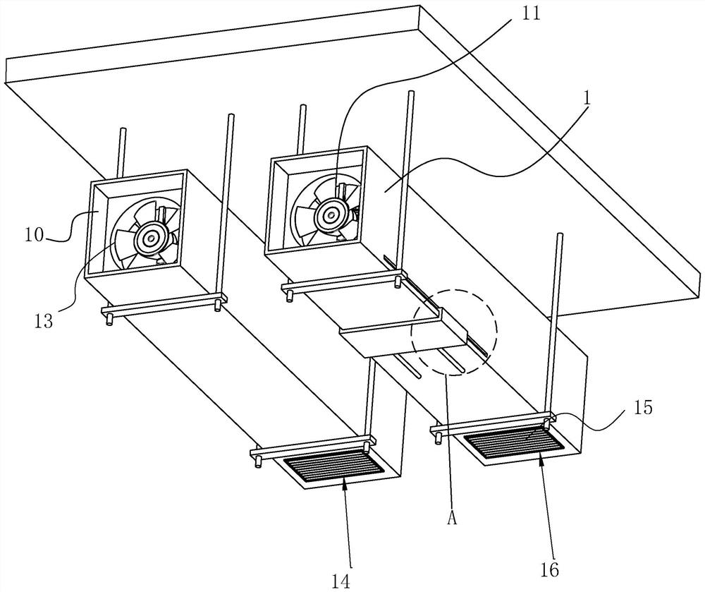 Indoor ventilation circulation system for green building