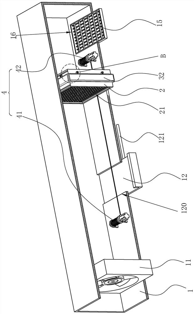 Indoor ventilation circulation system for green building