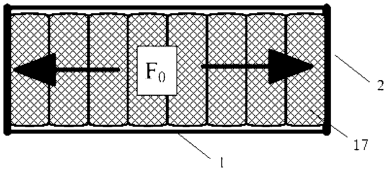 Square lithium ion battery with prestress structure