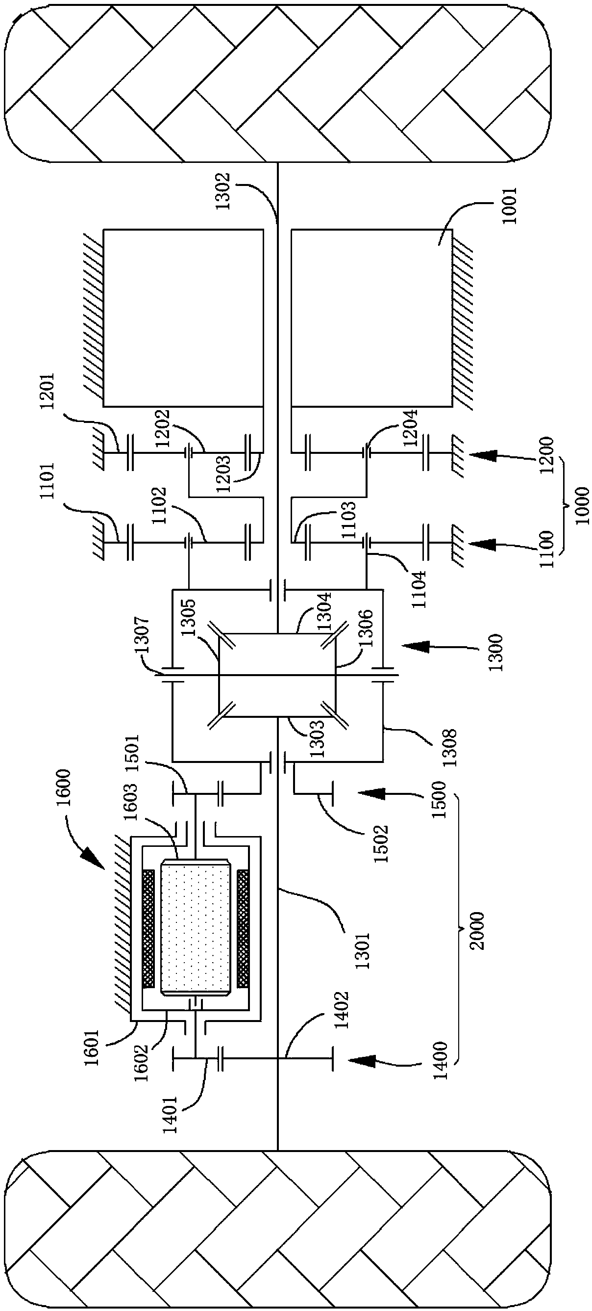 Torque directional distribution electric drive axle based on double-rotor motor