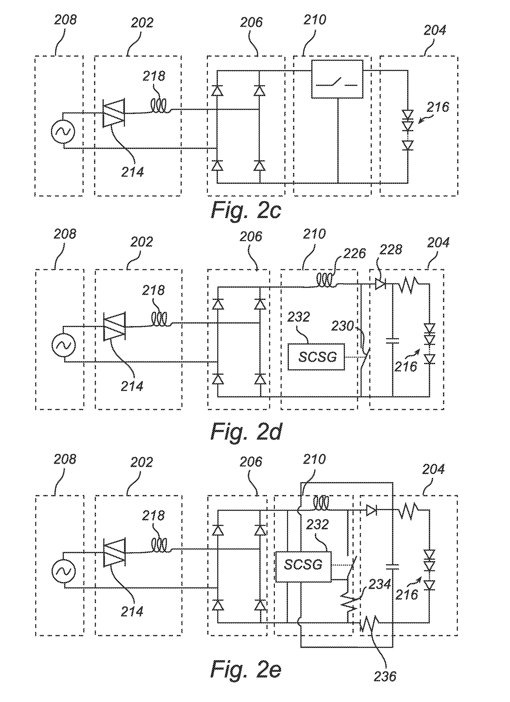 Power interface with leds for a triac dimmer