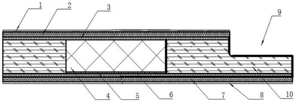 3D woven composite floor and manufacturing process thereof
