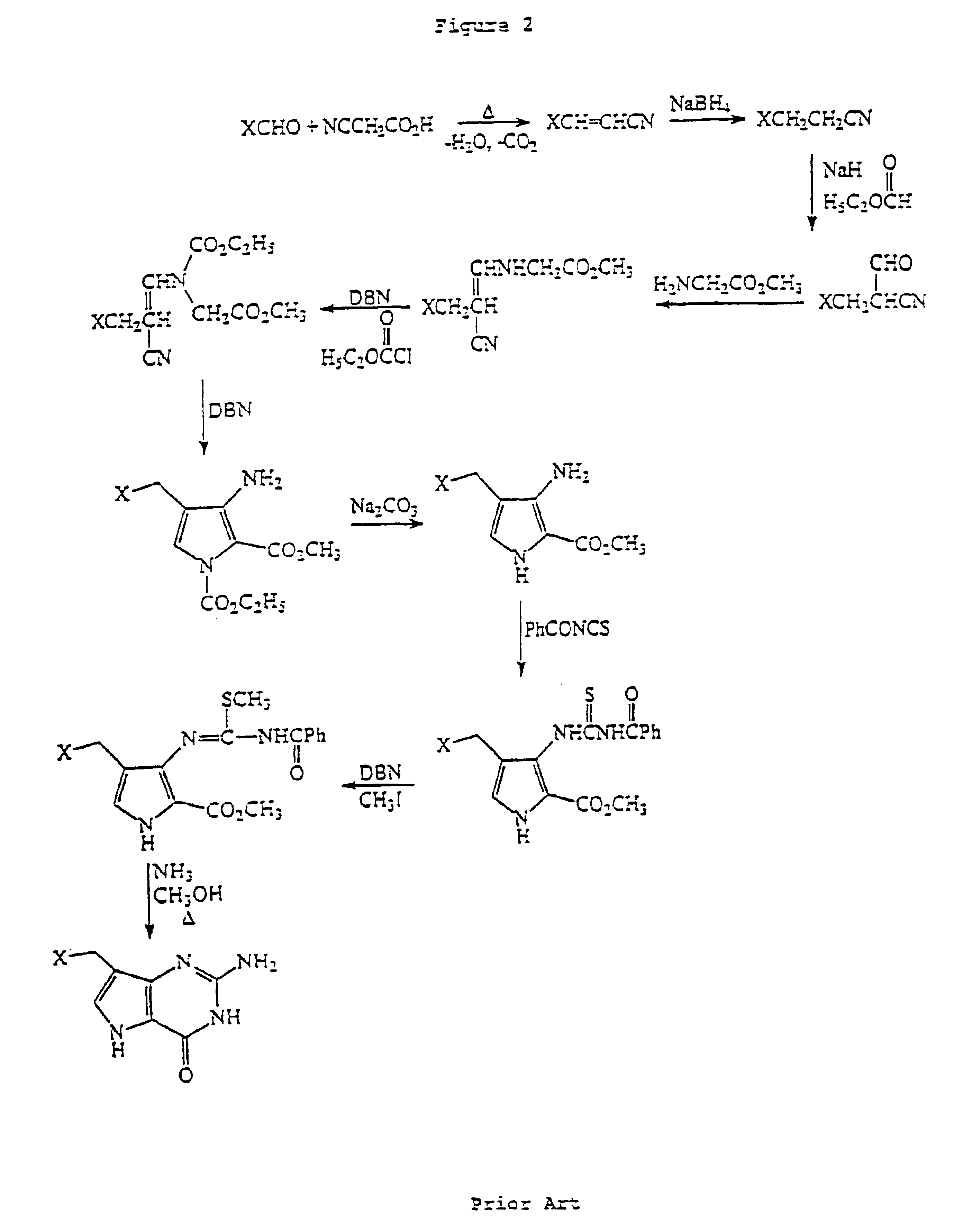 Process for the preparation of 9-deazaguanine derivatives