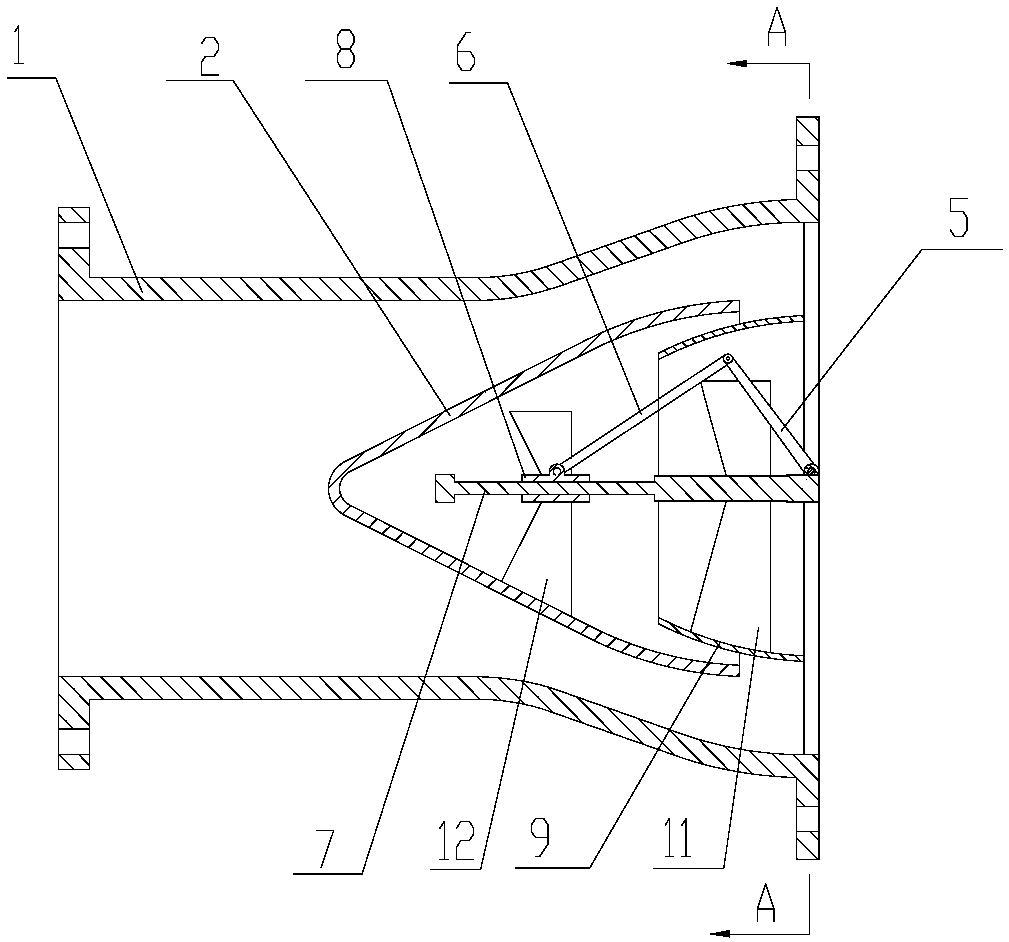 An air flow regulating valve with small throttling loss