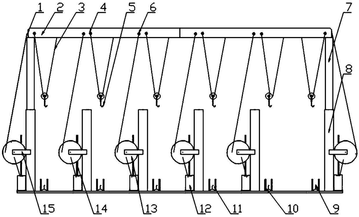 Lifting hook type bicycle parking device