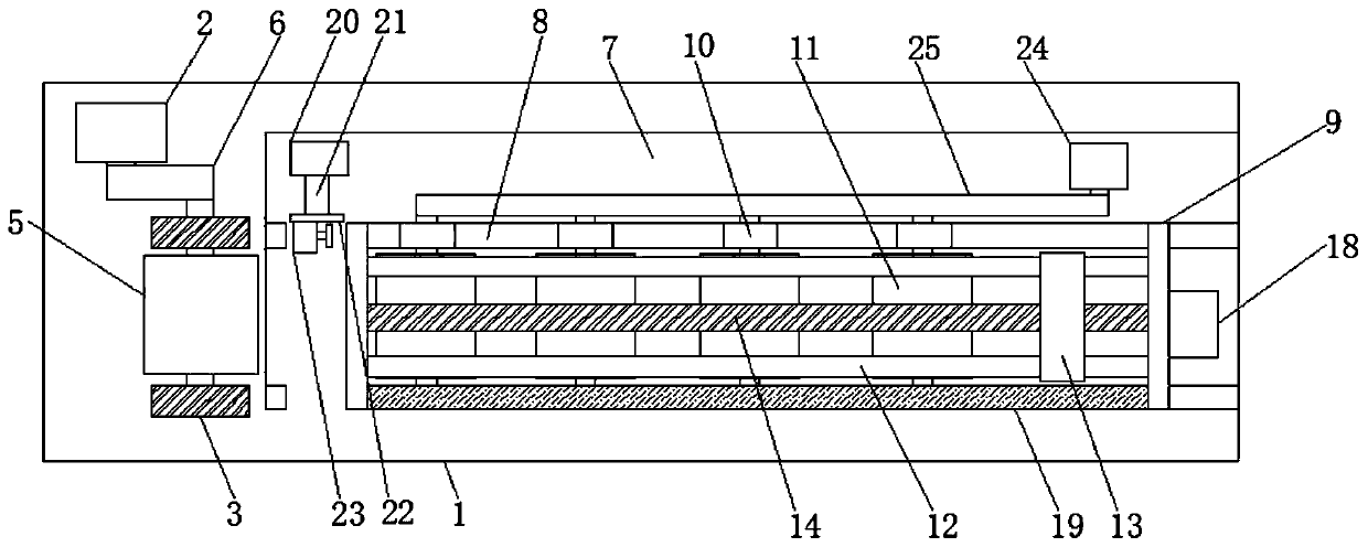 Fixed-length detection discharging device for filter bag cutoff