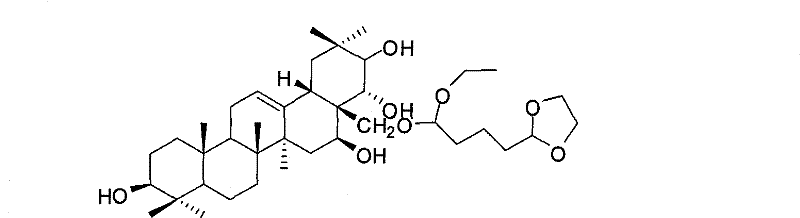 Theasapogenol derivative with antibacterial effect as well as preparation method and application thereof
