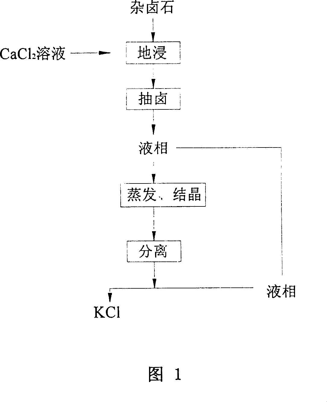 Potassium leach-out exploitation method from mamanite ore