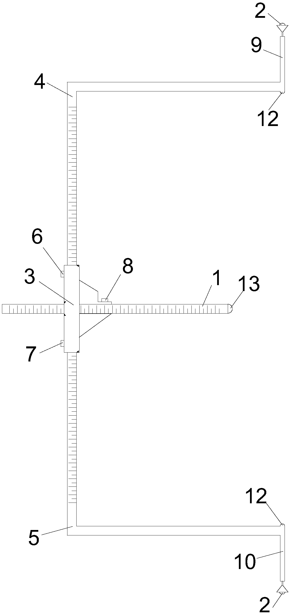 Tool for accurately measuring axis position of pipe