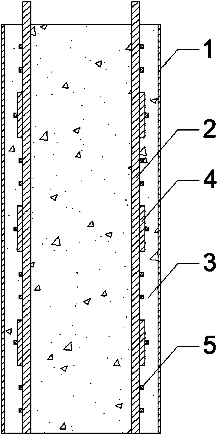 Concrete-filled steel pipe column internally provided with high-strength angle steel and construction method thereof