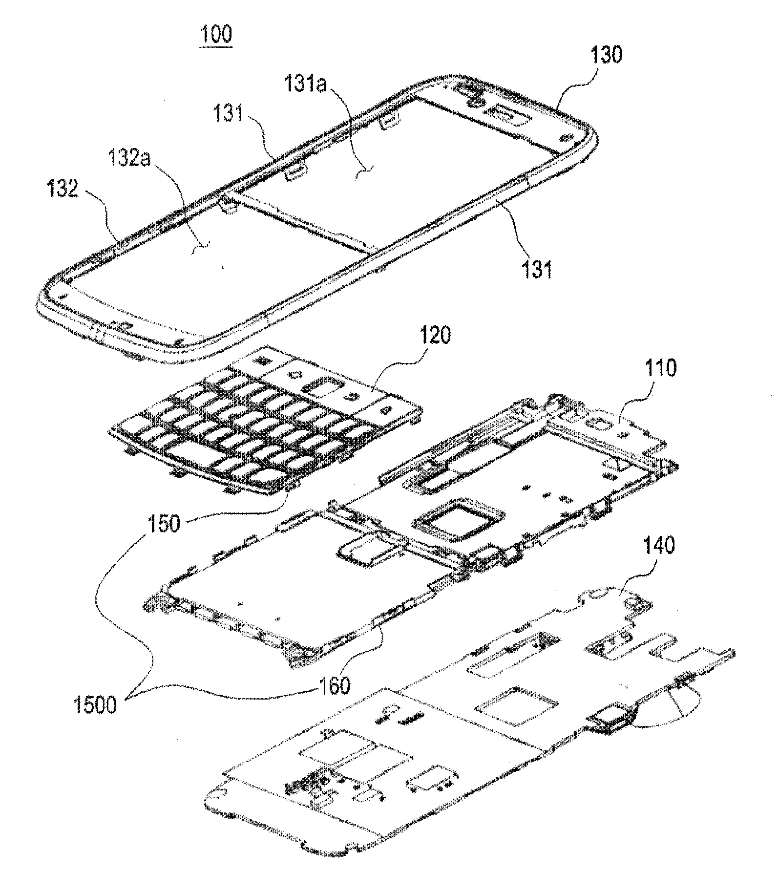 Keypad coupling device for portable terminal