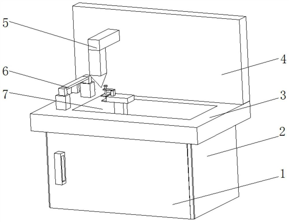 Shearing device for polytetrafluoroethylene base cloth production