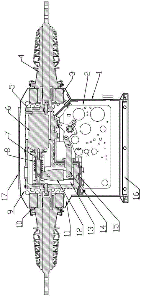 All-solid insulating vacuum circuit breaker