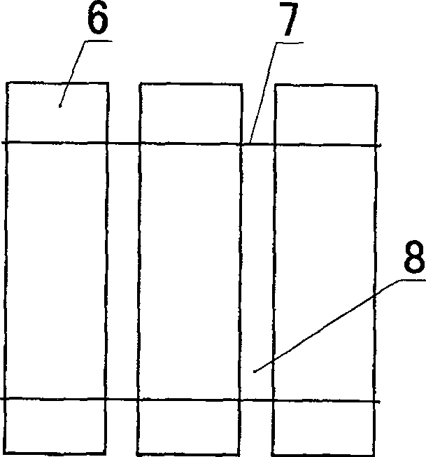 Hollow slab mounted permanent sectional pattern member and implement method thereof