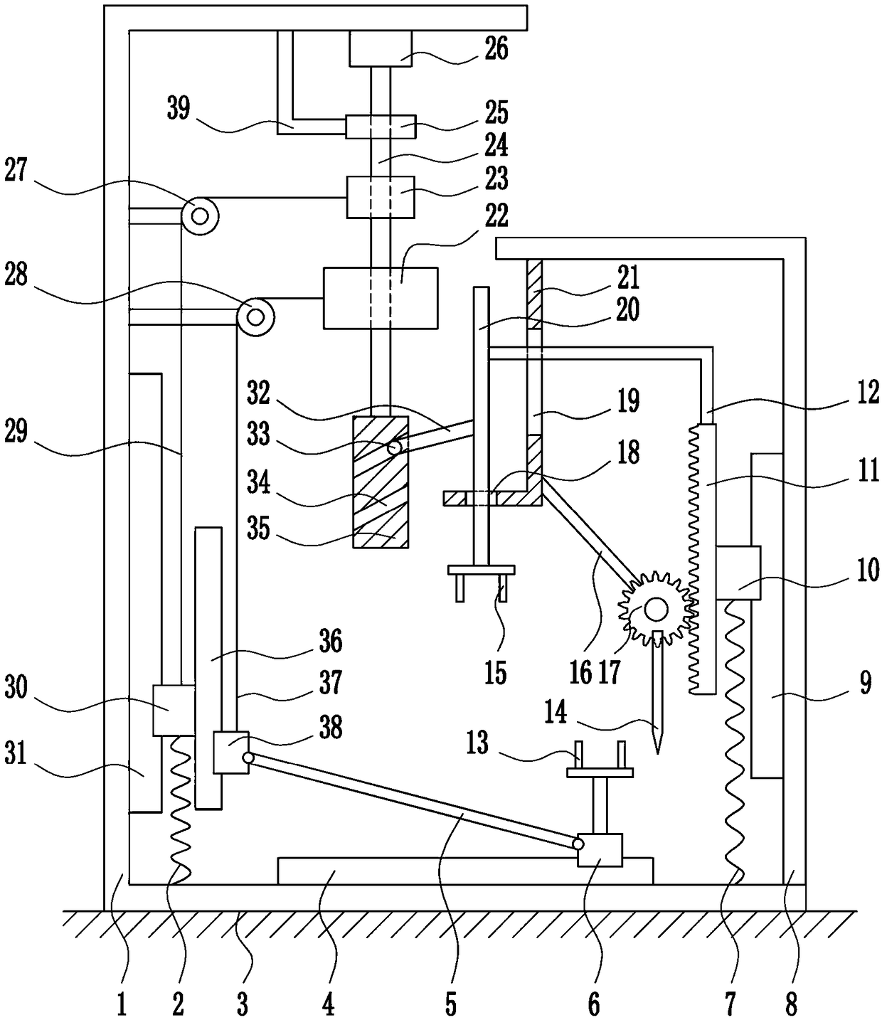 A safe welding device for bath towel racks used in bathroom hardware production