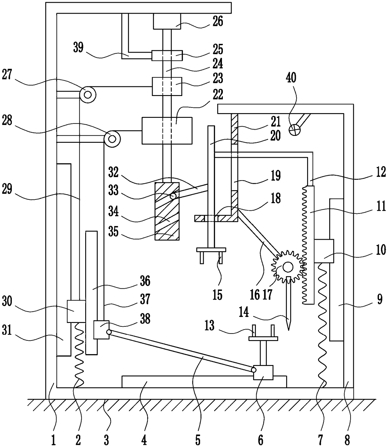 A safe welding device for bath towel racks used in bathroom hardware production