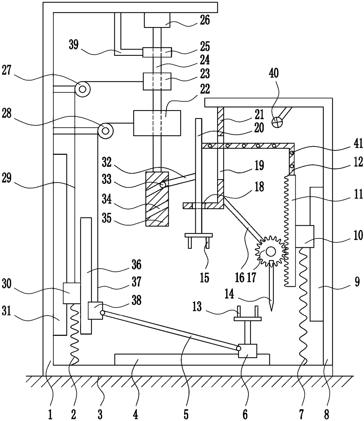 A safe welding device for bath towel racks used in bathroom hardware production