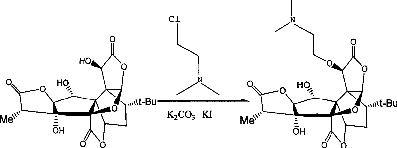 Synthetic technological process of bilobalide B derivates