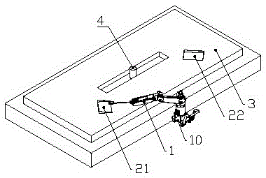 Automatic casting powder adding device for articulated robot