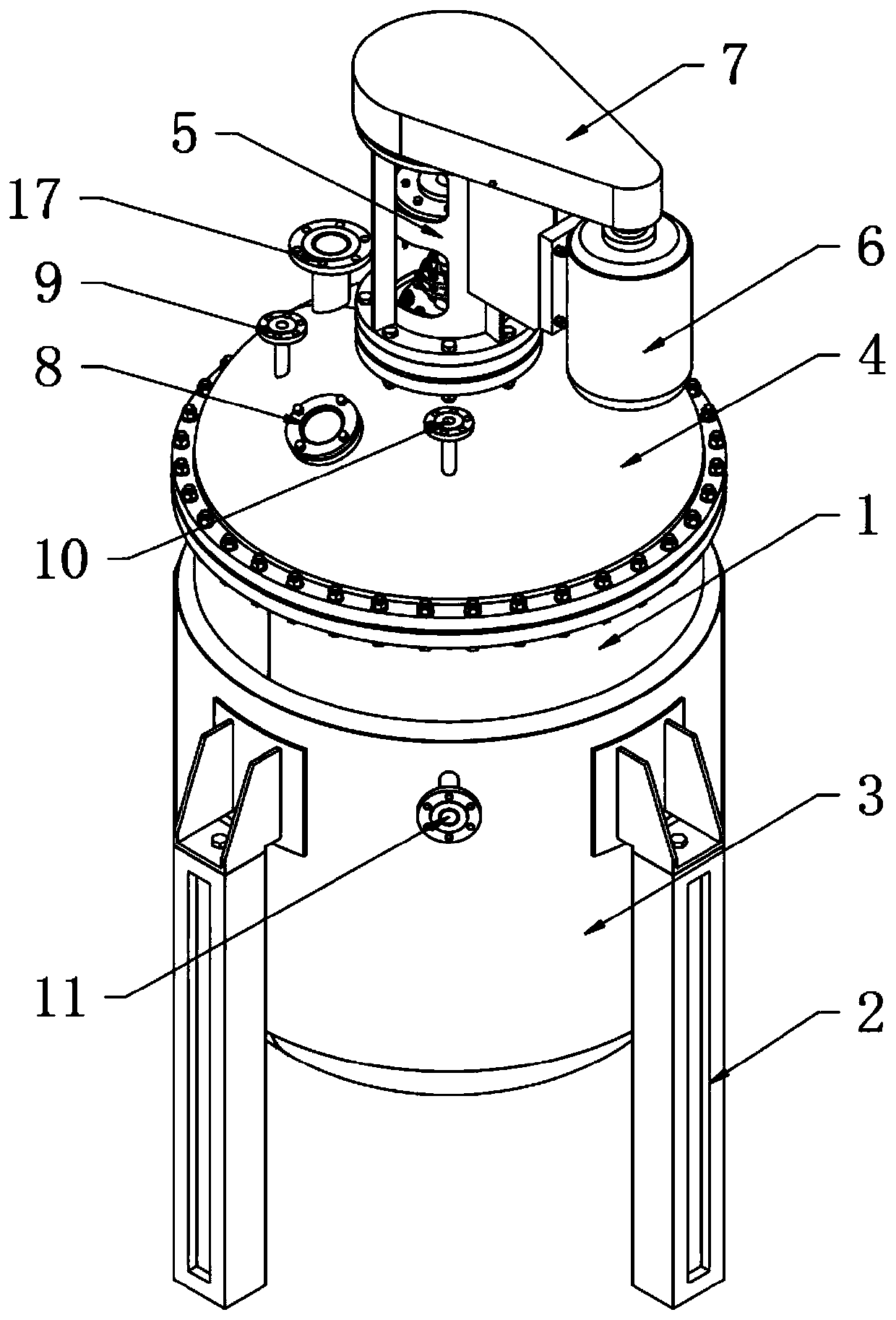 Reaction kettle based on petroleum engineering