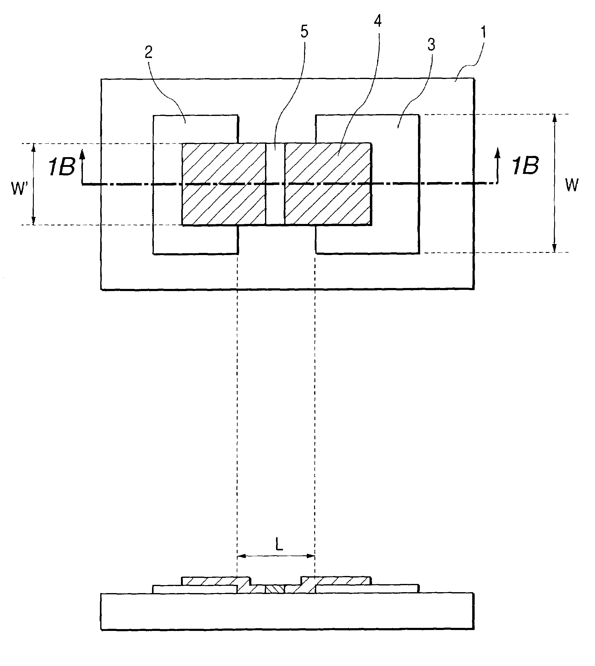 Electron-emitting device having a fissure to increase electron emission efficiency