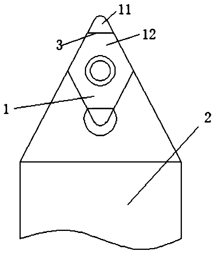 Novel PCBN cutter capable of being repeatedly ground and used