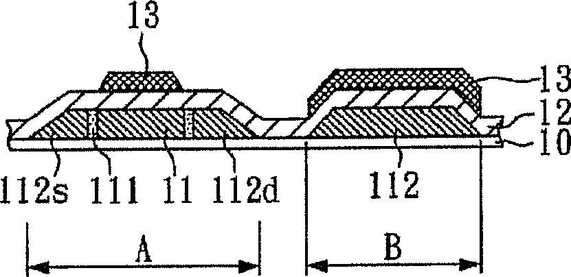 Two-dimensional display semiconductor structure and producing method thereof