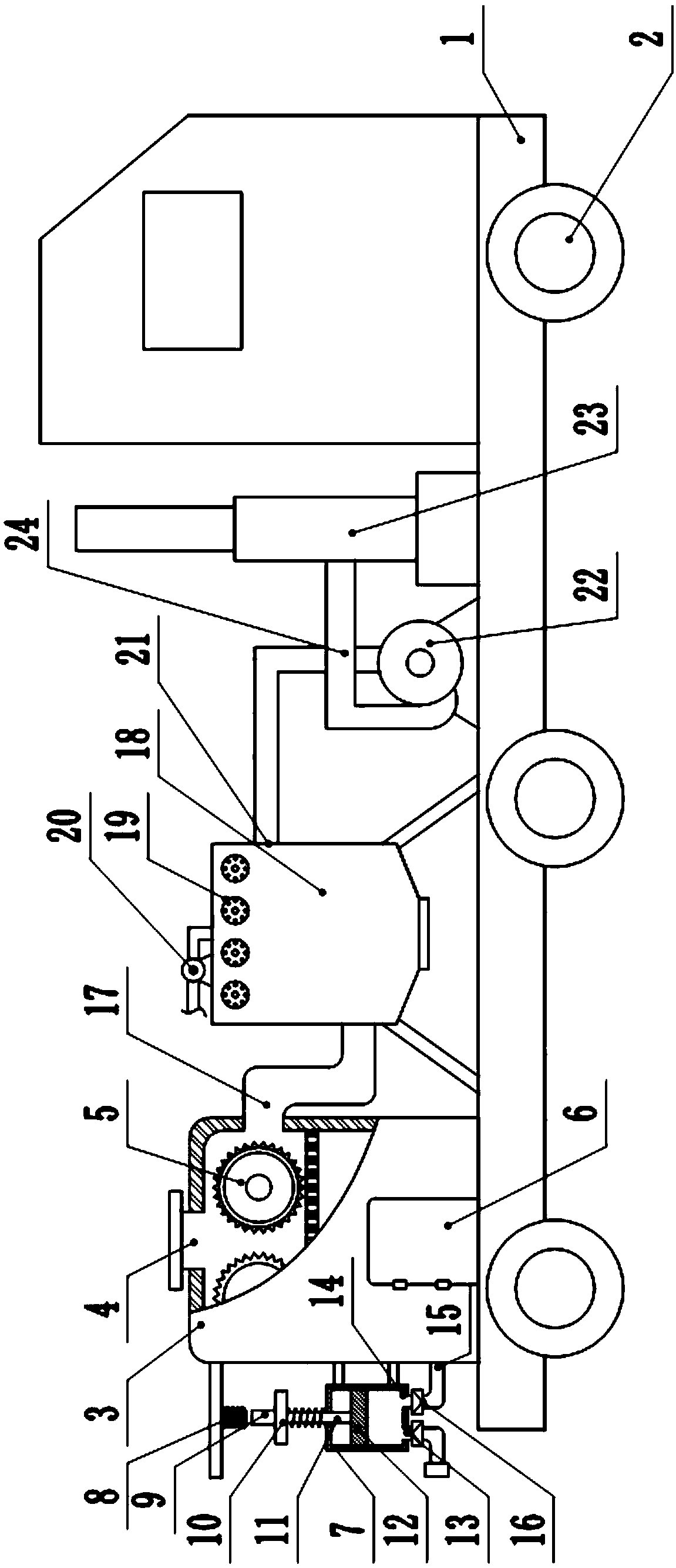 Straw incineration processing device with waste gas processing function