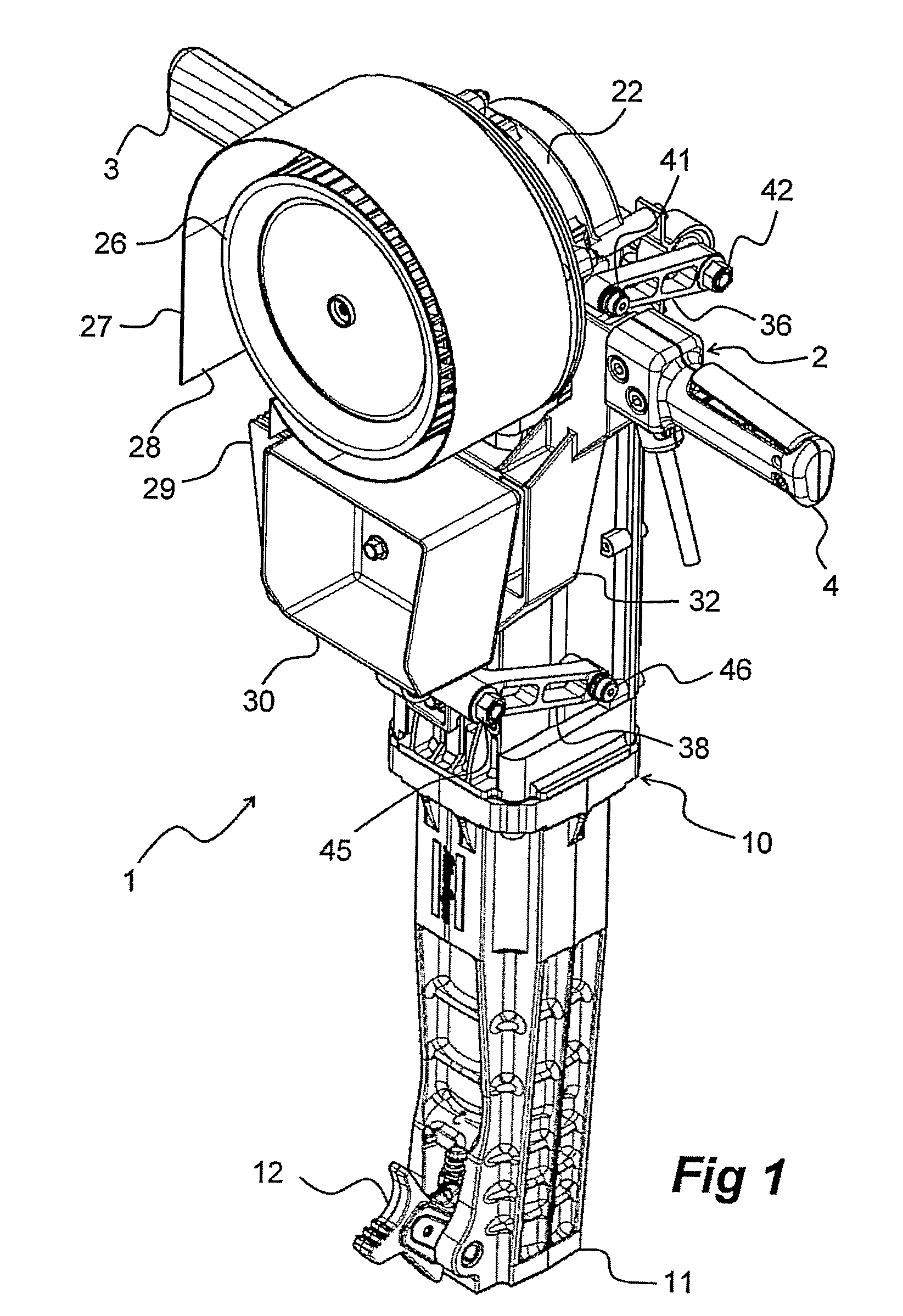 Breaker tool with vibration damped handle device