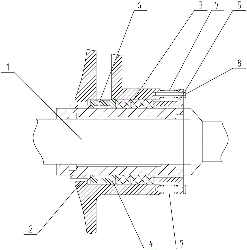 Water pump seal stuffing box structure of mining sand washer